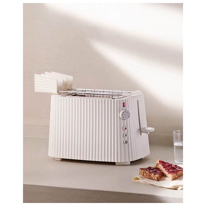 Alessi MDL08RACKB Plissé Set 2 Pinze per Tostapane Acciaio Inox e Resina Termoplastica colore Nero