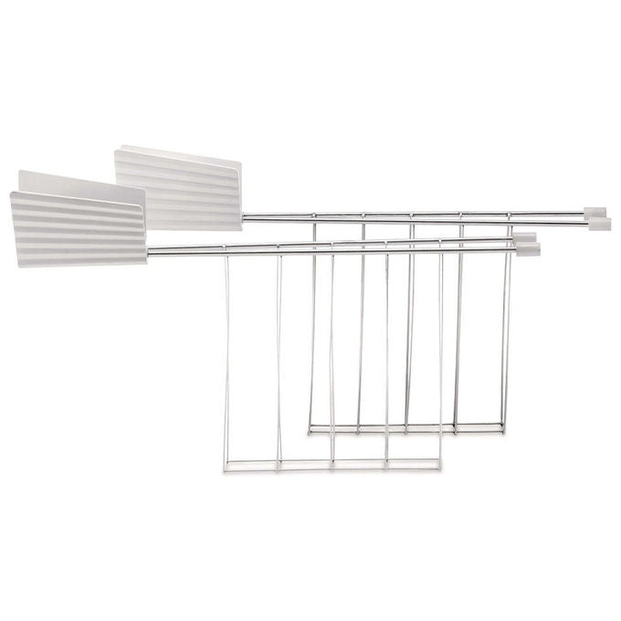 Alessi MDL08RACKB Plissé Set 2 Pinze per Tostapane Acciaio Inox e Resina Termoplastica colore Nero
