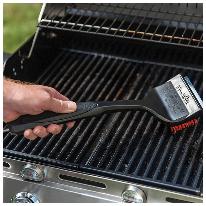 Char-Broil Cool Clean Premium Spazzola per Pulizia Grill Nero-Rosso