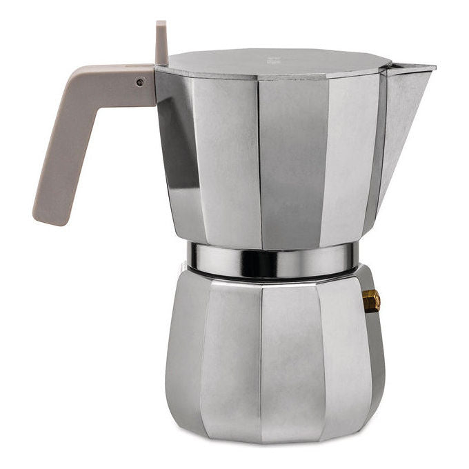 Alessi Moka Caffettiera 1 Tazza Grigia in Alluminio