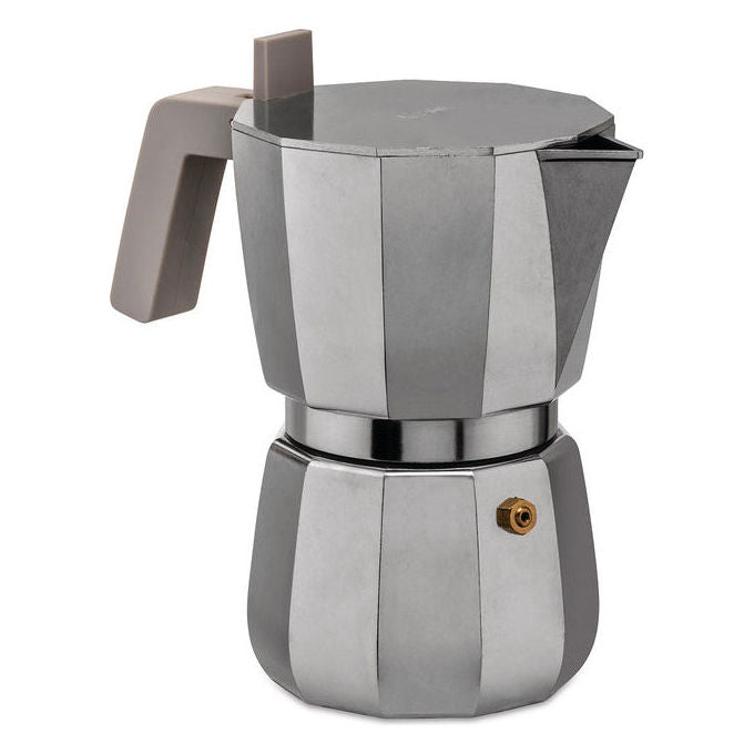 Alessi Moka Caffettiera 1 Tazza Grigia in Alluminio