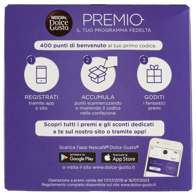 Nescafé Dolce Gusto, Caffe' Espresso Intenso Decaffeinato, 30 Capsule