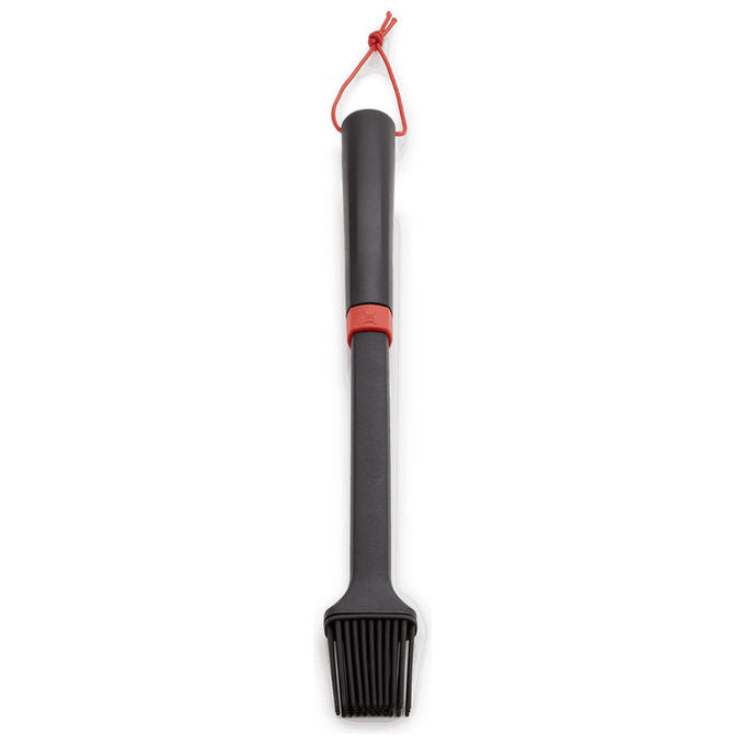 Weber 6319 Pennello per Barbecue in Silicone con Anello Appenditura Lavabile in Lavastoviglie colore Arancione