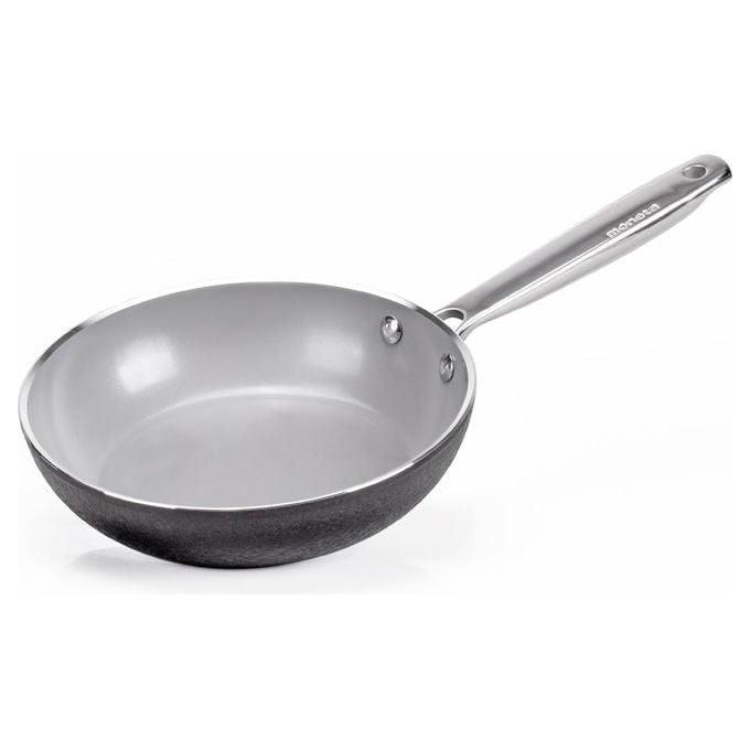 Moneta Padella Armonia Finegres 20 cm, Alluminio Antiaderente Nero-Grigio