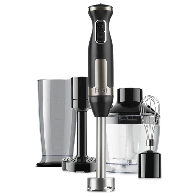 Black+Decker Frullatore ad Immersione 1500W Nero Acciaio Inox