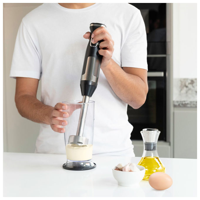 Black+Decker Frullatore ad Immersione 1500W Nero Acciaio Inox