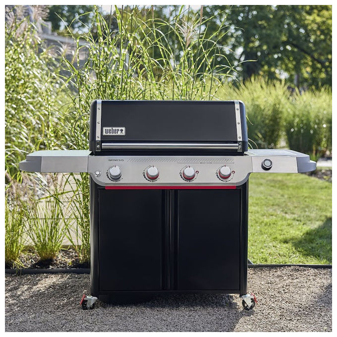 Weber E-425W Barbecue a Gas GPL Nero in Acciaio Inox
