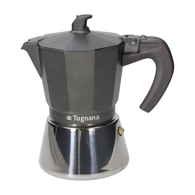 Tognana Ultra Class Induction Caffettiera Moka 6 Tazze Nera