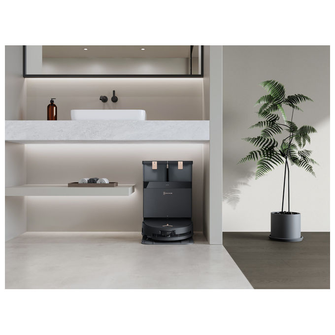 Ecovacs, Robot Aspirapolvere Lavapavimenti, Deebot X8 Pro Omni, Nero, Con Sacchetto per la Polvere