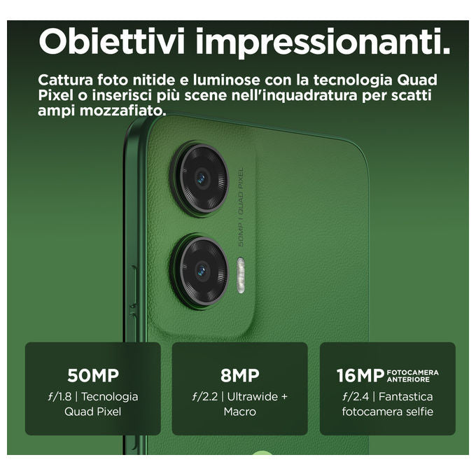 Motorola PB3K0032IT Moto G35 5G Smartphone 6.72'' 4GB RAM 128GB 5000mAh Android 14 colore Verde