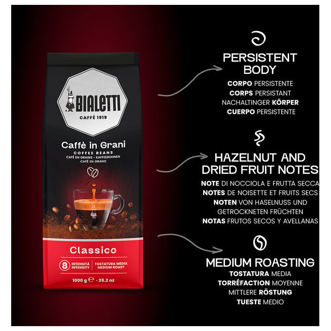 Bialetti Caffe' in Grani Miscela Classico 1 kg