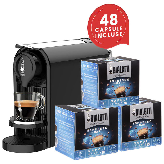Bialetti 098150543 Gioia Plus Macchina da caffe' Capsule 0,5 L 20 bar 1200 W 48 Capsule Incluse colore Nero