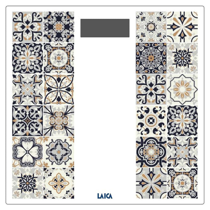 Laica Bilancia Elettronica Ricaricabile Vetro Design Maioliche