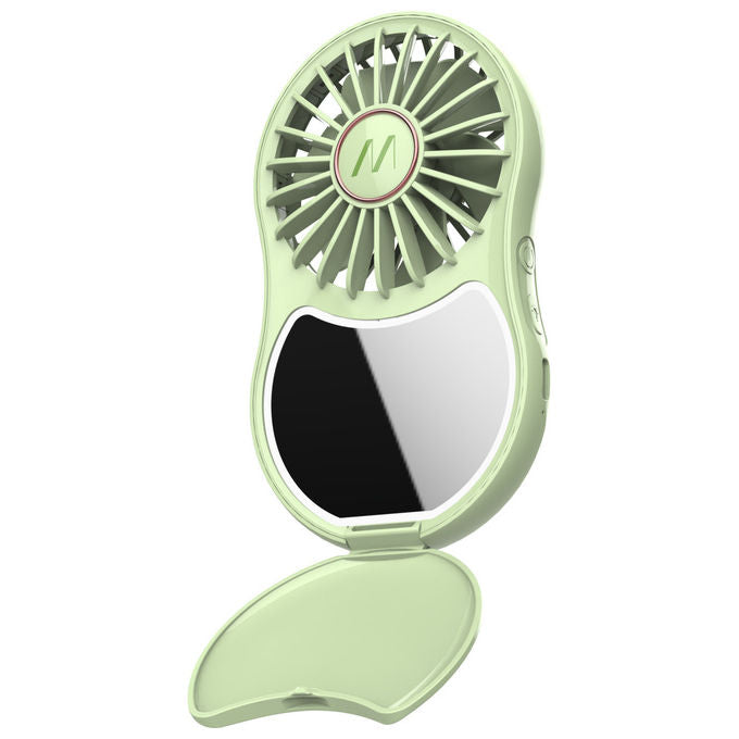Muitomas Ventola Portatile con Specchio e Luce LED Verde