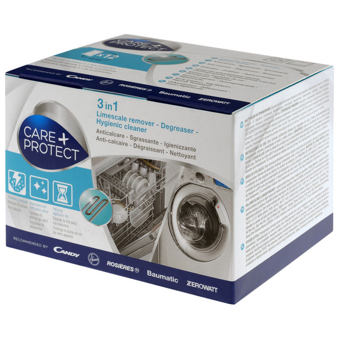Care + Protect Detersivo Multiuso in Polvere Anticalcare Lavatrice Lavastoviglie