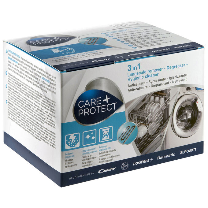 Care + Protect Detersivo Multiuso in Polvere Anticalcare Lavatrice Lavastoviglie