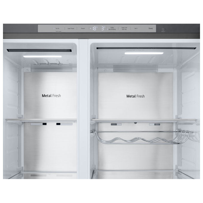 LG GSLE91MBAB Frigorifero Side by Side 179 cm Classe B 623 L Acciaio Inox Strutturato e Anti-impronta colore Grigio
