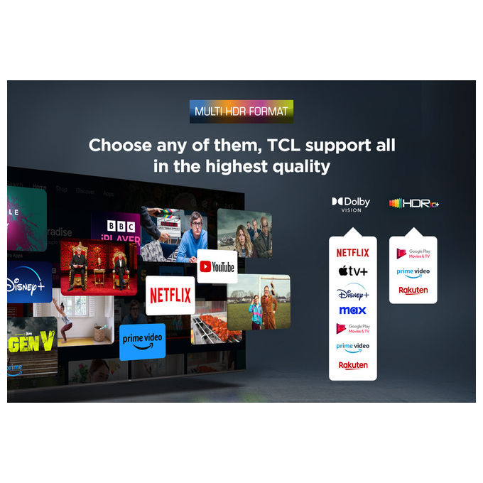 Tcl 43P7K Smart Tv Qled 4K 43'' Google Tv