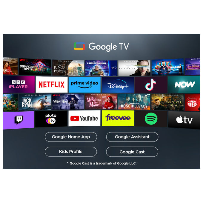 Tcl 43P7K Smart Tv Qled 4K 43'' Google Tv