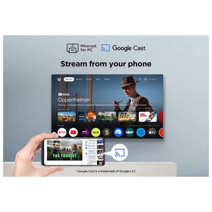 Tcl 43P7K Smart Tv Qled 4K 43'' Google Tv