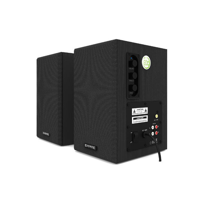 Empire Media ECO100 Plus Sistema Audio Amplificato 2.0 Cablato, Nero, 70W