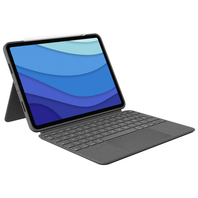 Logitech Combo Touch Custodia con Tastiera Spagnola Grigia per iPad Pro 11