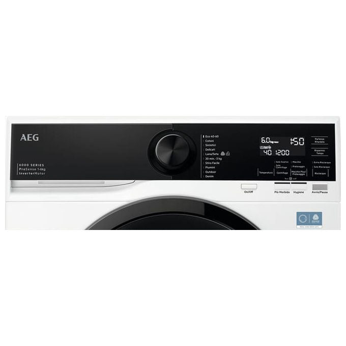 AEG L6SE26A Serie 6000 Lavatrice Slim Frontale 6 Kg 1200 rpm Classe A ProSense Inverter 72 dB (84x60x37 cm) colore Bianco