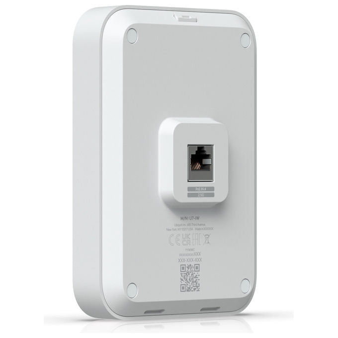 Ubiquiti U7-IW UniFi Access Point WiFi 7 da Parete 4300 Mbit-s Dual Band 2.4 5 GHz PoE 115 m² colore Bianco