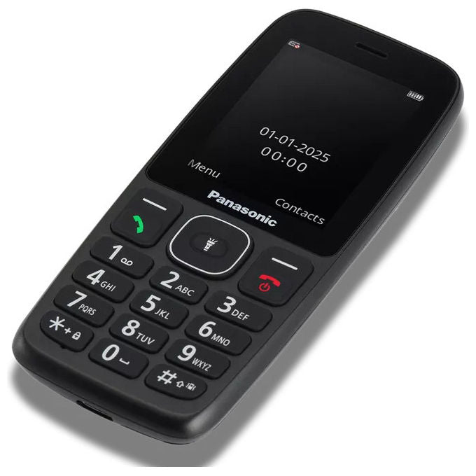 Panasonic KX-TF400 Telefono Cellulare Basico Nero, Display 2.4'', Dual SIM