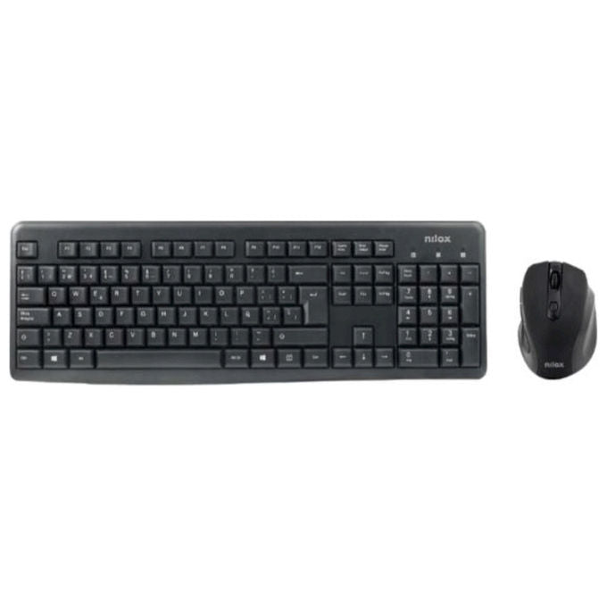 Nilox Tech Tastiera e Mouse Wireless Nero