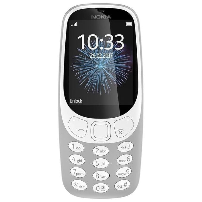 Nokia 3310 Telefono Cellulare Dual SIM 2.4'' Fotocamera 2 MP Radio FM Bluetooth colore Grigio