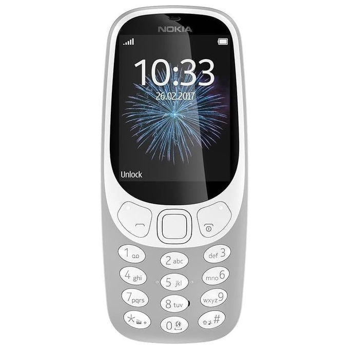 Nokia 3310 Telefono Cellulare Dual SIM 2.4'' Fotocamera 2 MP Radio FM Bluetooth colore Grigio