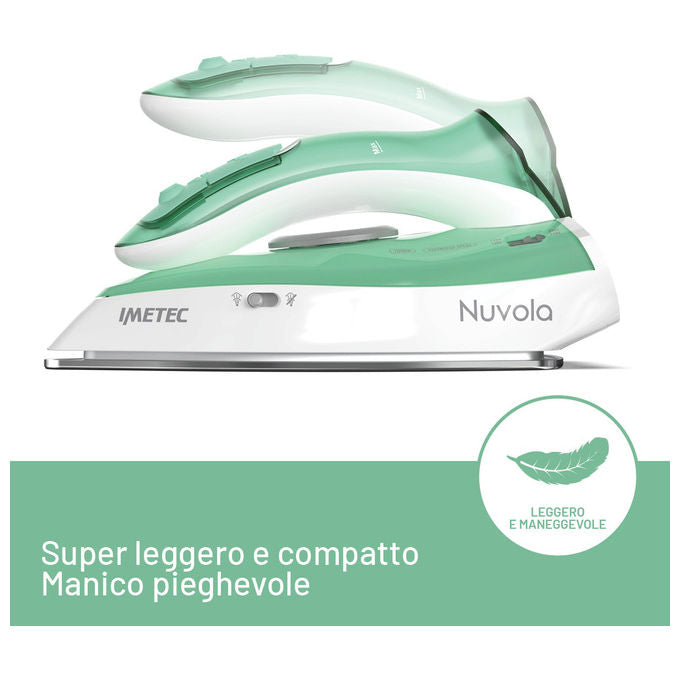 Imetec Nuvola Ferro da Stiro da Viaggio a Vapore 1000W