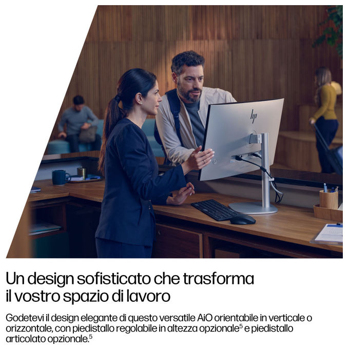 HP A55SQET EliteStudio 8 G1i PC All-in-One 27'' Quad HD Intel Core Ultra 7 265 32 GB DDR5 SSD 1 TB Windows 11 Pro Wi-Fi 7 colore Argento