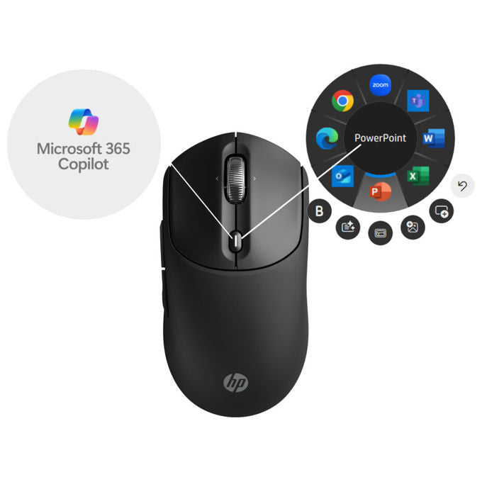 Hp 700 Mouse Wireless Ricaricabile Nero 6000DPI