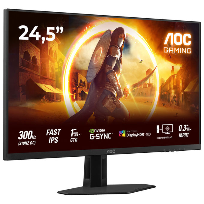 AOC G4 25G4SRE Monitor Gaming 24.5'' Full HD 310Hz IPS Nero-Rosso
