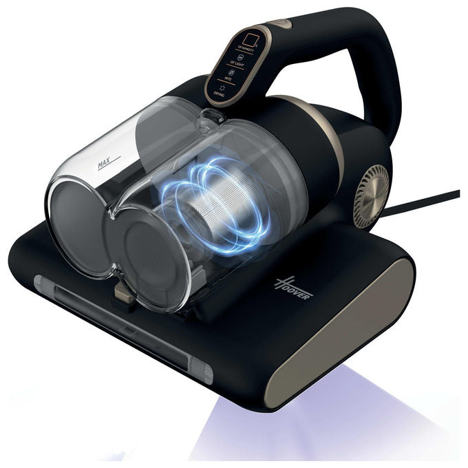 Hoover HMC520UV 011 Aspirapolvere Battimaterasso 4 in 1 Senza Sacchetto 0,6 L 400 W Luci UV Display LED colore Nero Metallico