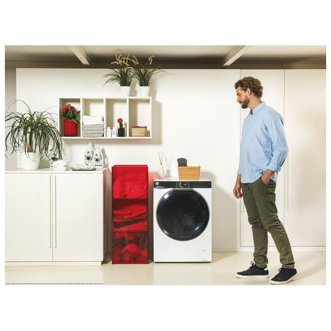 Hoover H7D 6106MBC8-S H-WASHandDRY 700 Lavasciuga Libera Installazione 10-6 Kg 1600 rpm Classe A Wi-Fi Vapore (85x60x60 cm) colore Bianco
