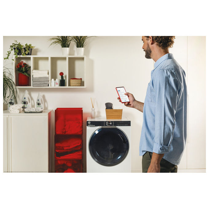 Hoover H7D 6106MBC8-S H-WASHandDRY 700 Lavasciuga Libera Installazione 10-6 Kg 1600 rpm Classe A Wi-Fi Vapore (85x60x60 cm) colore Bianco