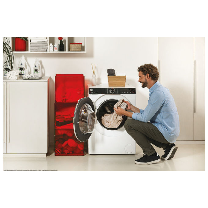 Hoover H7D 6106MBC8-S H-WASHandDRY 700 Lavasciuga Libera Installazione 10-6 Kg 1600 rpm Classe A Wi-Fi Vapore (85x60x60 cm) colore Bianco