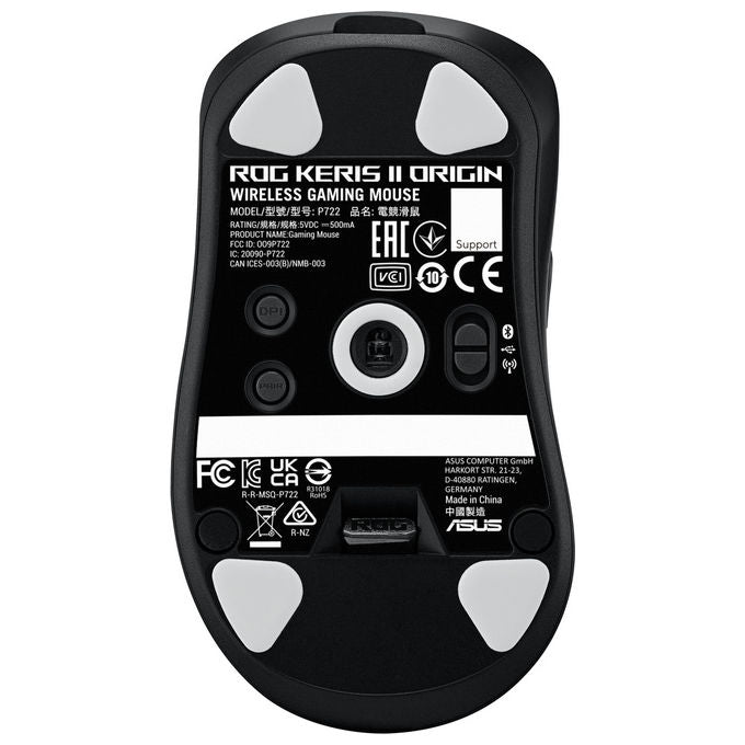 ASUS Mouse Gaming Wireless ROG Keris II Origin 42000 DPI Ottico Nero