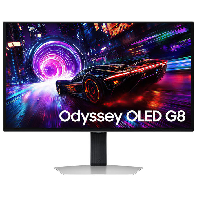 Samsung, Monitor Gaming Odyssey OLED G8 G81SF, 32'' UHD Flat, Argento
