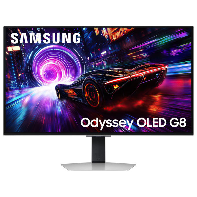 Samsung, Monitor Gaming Odyssey OLED G8 G81SF, 32'' UHD Flat, Argento