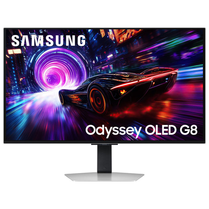 Samsung, Monitor Gaming Odyssey OLED G8 G81SF, 32'' UHD Flat, Argento