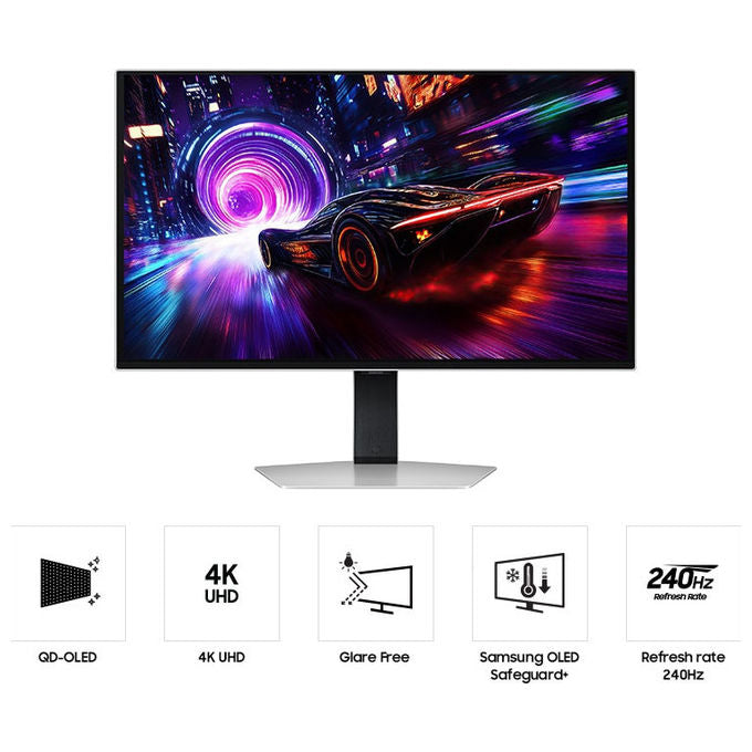 Samsung, Monitor Gaming Odyssey OLED G8 G81SF, 32'' UHD Flat, Argento