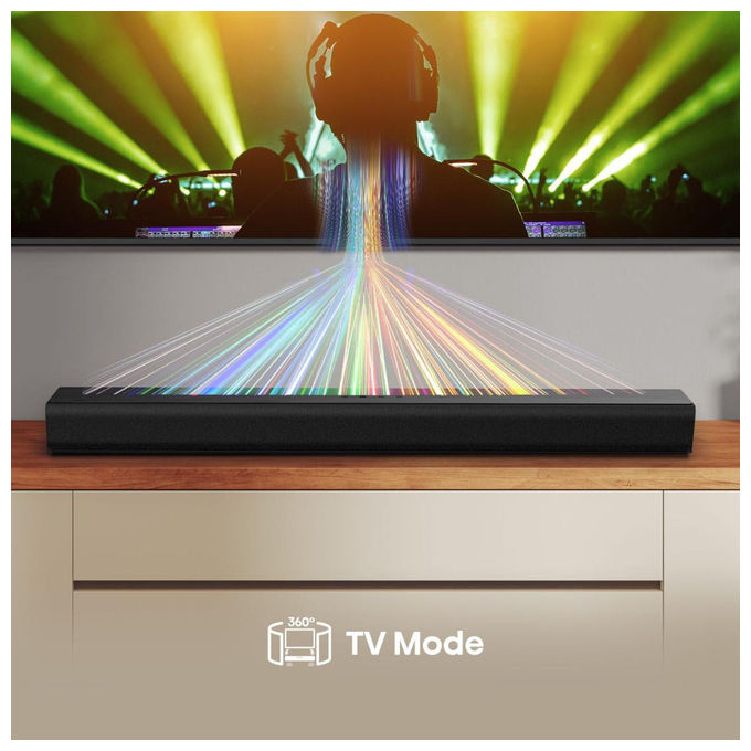 Hisense HS1000 Soundbar 2.0 Canali 120 W Dolby Audio DTS Virtual:X Bluetooth 5.3 HDMI ARC colore Nero