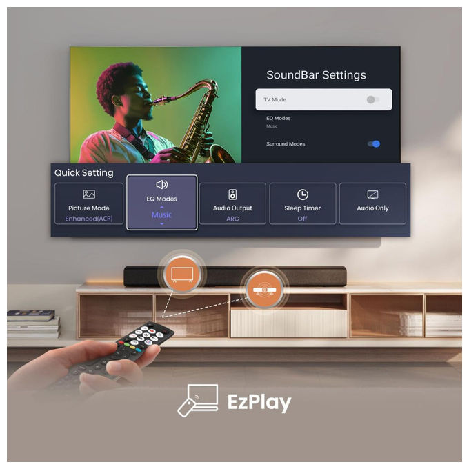 Hisense HS1000 Soundbar 2.0 Canali 120 W Dolby Audio DTS Virtual:X Bluetooth 5.3 HDMI ARC colore Nero