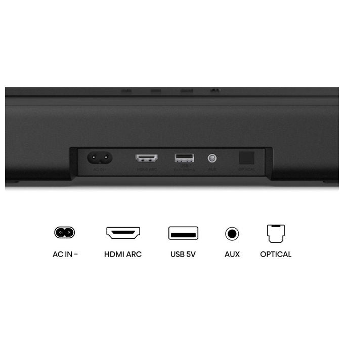 Hisense HS1000 Soundbar 2.0 Canali 120 W Dolby Audio DTS Virtual:X Bluetooth 5.3 HDMI ARC colore Nero