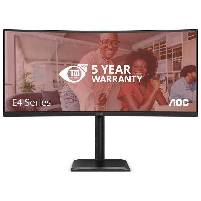 AOC CU34E4CV Monitor PC 34'' Curvo VA UWQHD 21:9 120Hz HDR10 USB-C 90W KVM FreeSync colore Nero