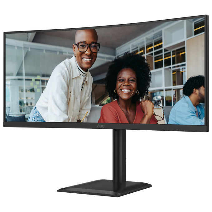 AOC CU34E4CV Monitor PC 34'' Curvo VA UWQHD 21:9 120Hz HDR10 USB-C 90W KVM FreeSync colore Nero